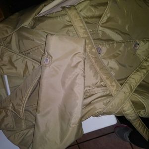 SALE!Vintage tan vinyl long winter coat matching belt tan coat soft comphy